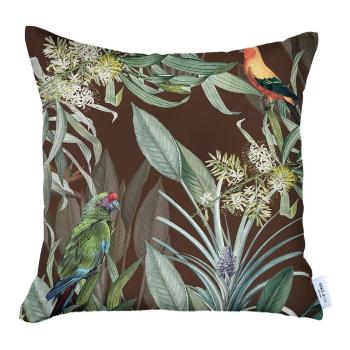 Față de pernă decorativă Mike & Co. NEW YORK Jungle Birds, 43 x 43 cm, maro