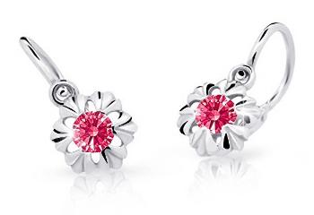 Cutie Jewellery Cercei pentru copii din aur alb C2213-10-X-2 fucsia