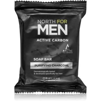 Oriflame North for Men Active Carbon săpun solid pentru curățare cu cărbune activ 100 g