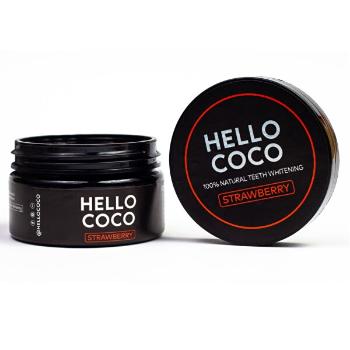 Hello Coco Carbon activat pentru albirea dinților cu aromă de căpșuni 100 % Natural Teeth Whitening STRAWBERRY 30 g