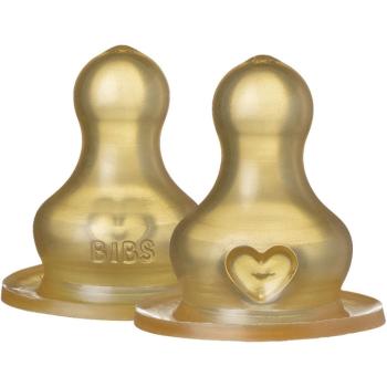 BIBS Baby Glass Bottle Latex Nipple tetină pentru biberon Slow Flow 2 buc