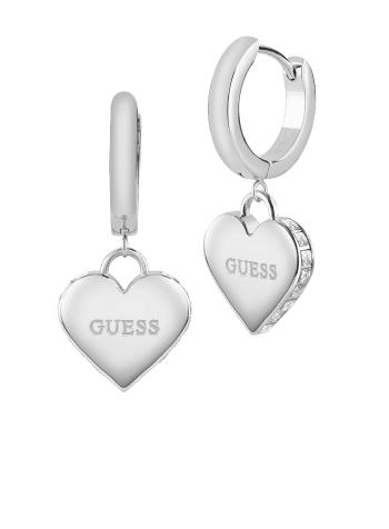 Guess Cercei rotunzi din oțel cu inimioare Falling In Love JUBE02236JWRHT/U