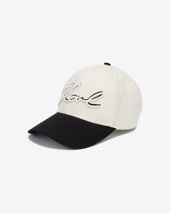 Karl Lagerfeld New Signature Șapcă Negru Bej