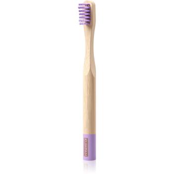 KUMPAN AS04 periuta de dinti din bambus pentru copii fin Purple