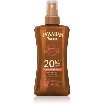 Hawaiian Tropic Glowing Protection Dry Oil Spray gel cu protectie solara hidratant SPF 20 200 ml