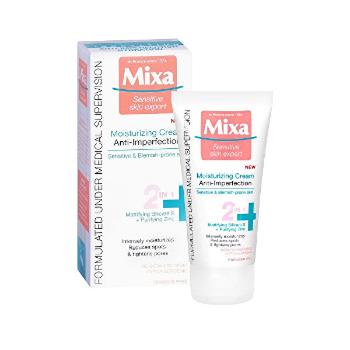 Mixa Cremă hidratantă 2in1 cu efect de curățare zilnică pentru eliminarea impurităților Sensitive Skin Expert (Anti-Imperfection Moisturizing Cream) 5