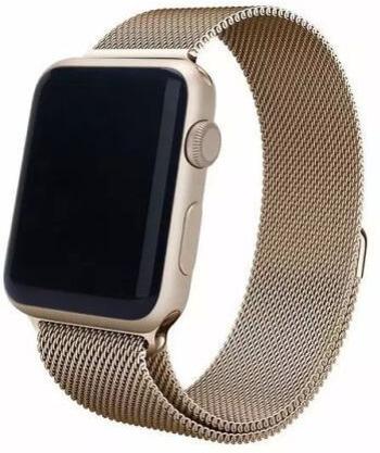 4wrist Curea milaneză din oțel pentru Apple Watch - Golden Dark 38/40 mm