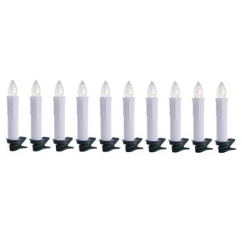 OneConcept Eternal Flame, 10 LED-uri de Crăciun, culoare albă, telecomandă