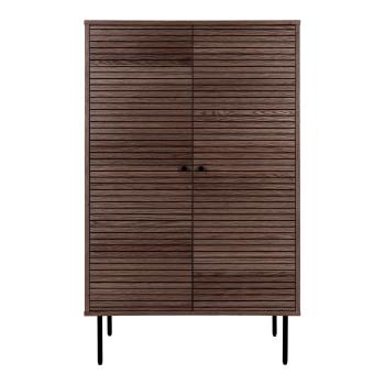 Dulap maro închis cu aspect de lemn de stejar 80x130 cm Kyoto – House Nordic