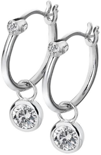 Hot Diamonds Cercei rotunzi din argint cu diamante 2in1 Hoops Topaz DE628