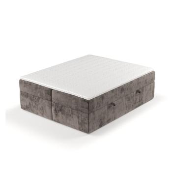 Pat boxspring maro cu spațiu de depozitare 140x200 cm Yoko – Maison de Rêve