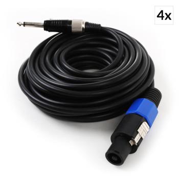 Electronic-Star 10m PA cablu mufă pentru 6,35 mm mono jack plug-4 piese