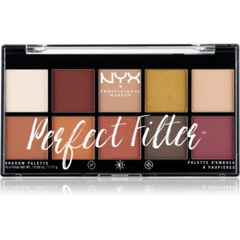 NYX Professional Makeup Perfect Filter Shadow Palette paleta farduri de ochi culoare 02 Rustic Antique 10 x 1.77 g