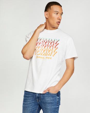 Tommy Jeans TJM Repeat Tricou Alb