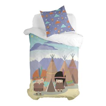 Lenjerie de pat din amestec de bumbac pentru copii Happynois Indian Night, 140 x 200 cm