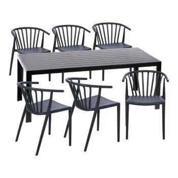 Set de dining pentru grădină din plastic pentru 6 persoane – Bonami Essentials