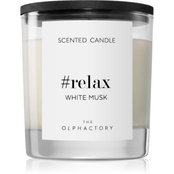 Ambientair Olphactory Black Design White Musk lumânare parfumată  (Relax) 200 g