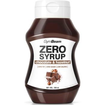 GymBeam Zero Syrup sirop pentru topping fără calorii aroma Chocolate & Hazelnut 350 ml