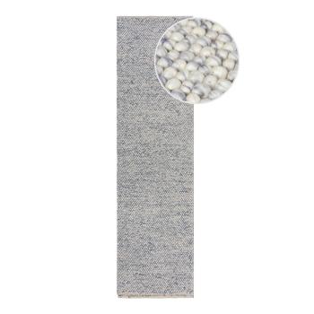 Covor tip traversă albastru deschis țesut manual din amestesc de lână 60x230 cm Minerals – Flair Rugs