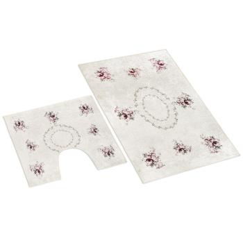 Set de covoare de baie Bellatex Bouquet 3D , 60 x100 cm, 60 x 50 cm