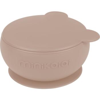 Minikoioi Suction Bowl bol din silicon cu ventuză Bubble Beige 1 buc