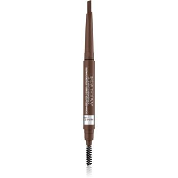 Rimmel Brow This Way creion pentru sprancene cu pensula culoare 002 Medium Brown 0.25 g