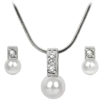 Levien Set elegant colier și cercei Pearl Caorle White