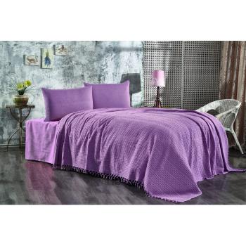 Cuvertură mov din bumbac pentru pat dublu 220x240 cm Lotus – Mijolnir