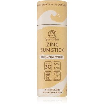 Suntribe Sports Zinc Stick baton de protecție minerală pe zonele sensibile plaja SPF 30 Original White 30 g