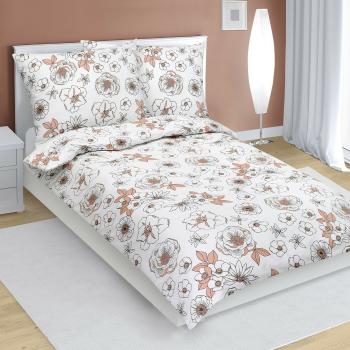 Lenjerie de pat din bumbac Bellatex Flower somon, 140 x 200 cm, 70 x 90 cm