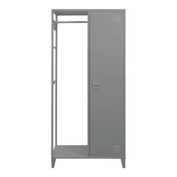 Șifonier gri deschis din metal 80x175 cm Salino – Støraa