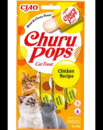 INABA Churu Pops Chicken 4x15g jeleu cremos pentru pisici, cu pui