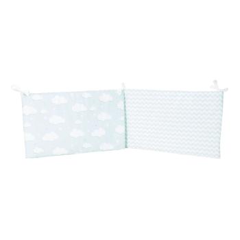Protecție din bumbac pentru patul copiilor Mike & Co. NEW YORK Carino, 40 x 210 cm, turcoaz