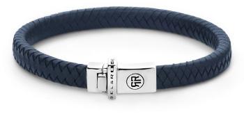 Rebel&Rose Brățară albastră din piele Small Braided Blue RR-L0150-S 16,5 cm - S