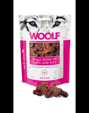 WOOLF Small Bone Of Duck And Rice 100g recompensa cu rata si orez, pentru caini