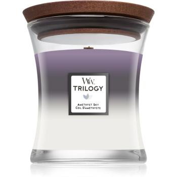 Woodwick Trilogy Amethyst Sky lumânare parfumată 275 g