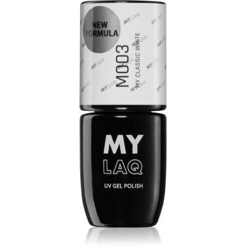 MYLAQ UV Gel Polish lac de unghii sub forma de gel culoare My Classic White 5 ml