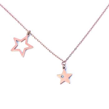 Vuch Colier elegant din bronz cu stele Rose Gold Big Star