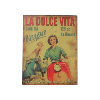 Semn din metal 22x28 cm La Dolce Vita – Antic Line