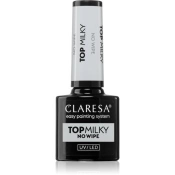 Claresa UV/LED Top Milky No Wipe lac gel de unghii pentru acoperirea superioară 5 g