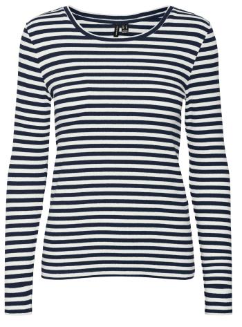 Vero Moda Tricou de damă VMNATASHA Slim Fit 10268961 Snow White NAVY BLAZER S