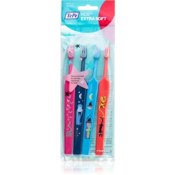 TePe Kids Periuțe de dinți extra-moi pentru copii, 4 bucăți variante de culoare 4 buc