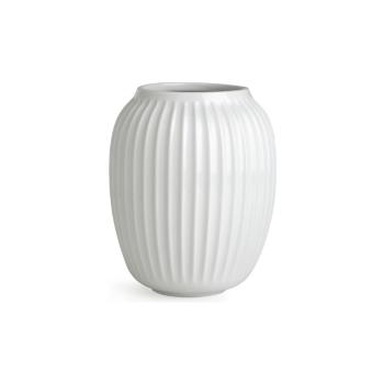 Vază din gresie Kähler Design Hammershoi, alb, înălțime 20 cm