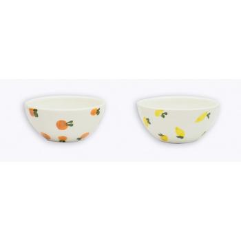 Set 2 boluri din ceramică Madre Selva Lemon and Orange