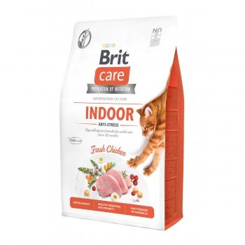 BRIT Care Indoor Anti-Stress, Pui, hrană uscată fără cereale pisici, antistres, 7kg