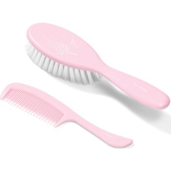 BabyOno Take Care Hairbrush and Comb II set pentru nou-nascuti si copii Pink