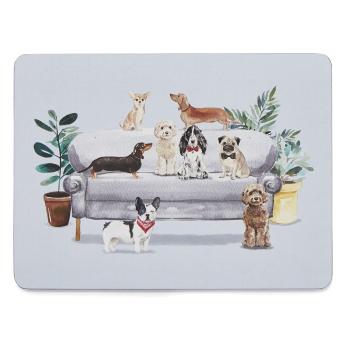 Set de 4 suporturi farfurii din plută 21.5x29 cm Curious Dogs - Cooksmart ®