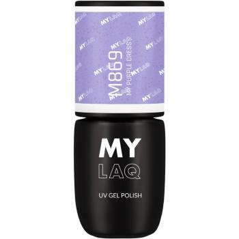 MYLAQ UV Gel Polish lac de unghii sub forma de gel culoare My Purple Dress 5 ml