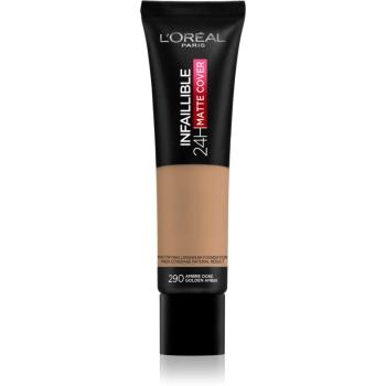 L’Oréal Paris Infallible 24H Matte Cover machiaj matifiant de lungă durată culoare 290 Golden Amber 30 ml