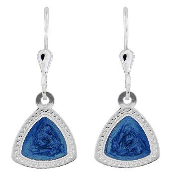 Praqia Jewellery Cercei eleganți din argint cu centrul albastru NA5107